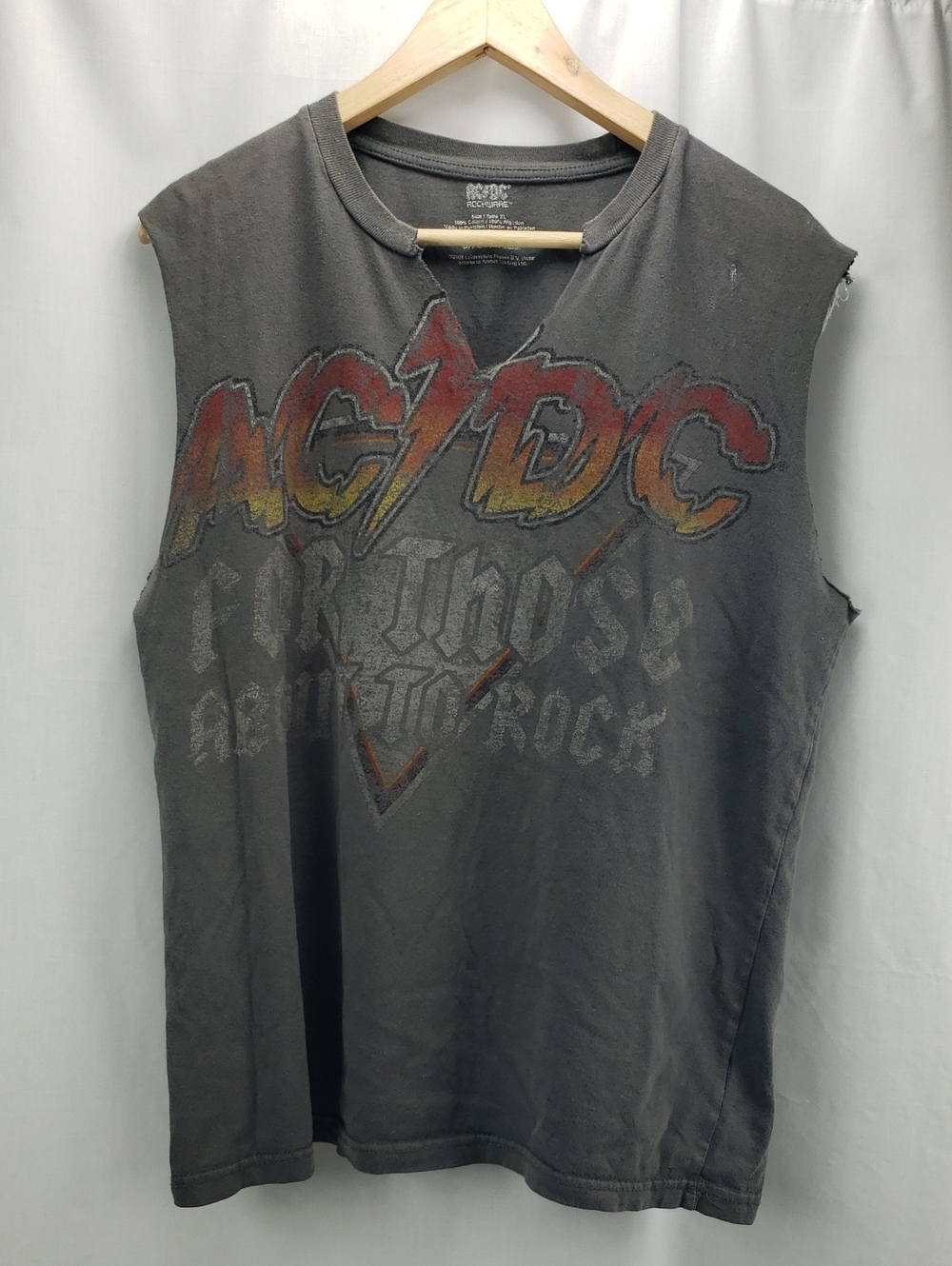 ACDC For Those About To Rock Sleeveless T-shirt XL